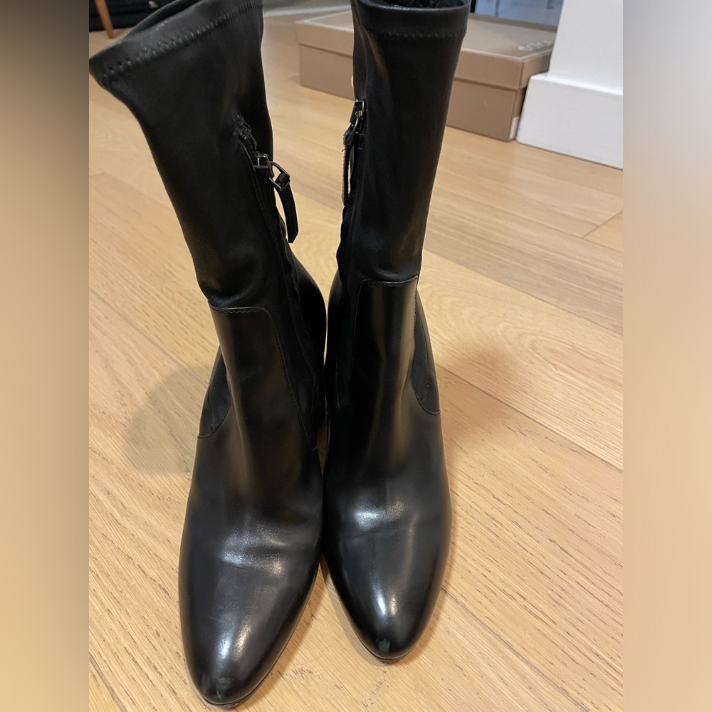 Brunello Cucinelli black leather boots